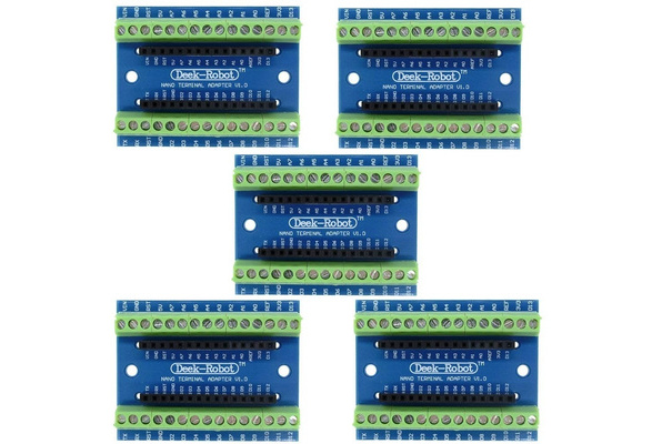 5pcs Nano Screw Terminal Adapter Shield Expansion Board Nano V3.0 AVR  ATMEGA328P-AU Module for Arduino