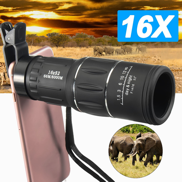 Monocular Telescope, 16x52 High Power HD Monocular with: Amazon.co.uk:  Camera & Photo