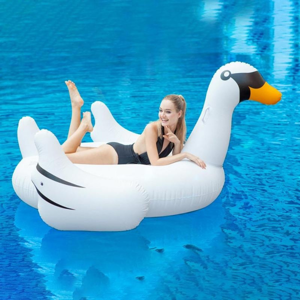 large inflatable swan