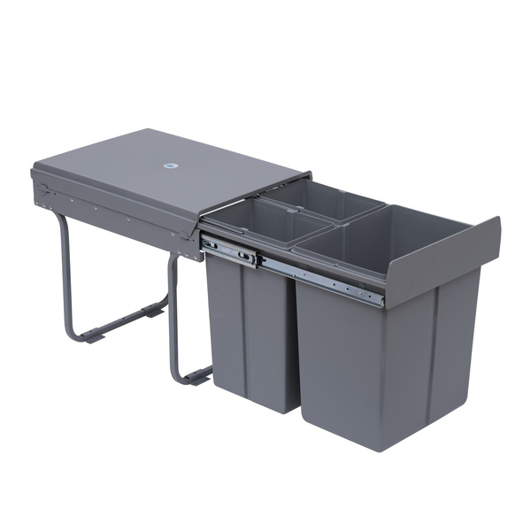 HOMCOM Kitchen Recycle Waste Bin Pull Out Soft Close Dustbin Recycling   5e4aa8d9f1b69700598b1bd0 Large 