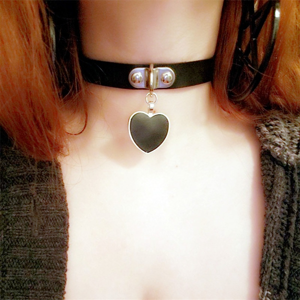 1PCS Sexy Leather Choker Collar Gothic Hollow Out / Pendent Collar BDSM  Punk Sexy Choker Necklace Jewelry Gifts for Women