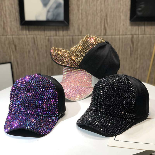 Bling baseball sale caps