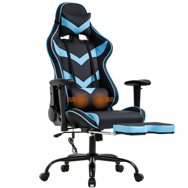 Ergonomic Office Chair High Back Racing Gaming Chair w/Lumbar Support & Footrest 