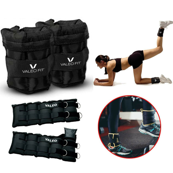 Pair Adjustable Wrist/Ankle Weights Arm Leg Running Home Gym Exercise 20-Pound 