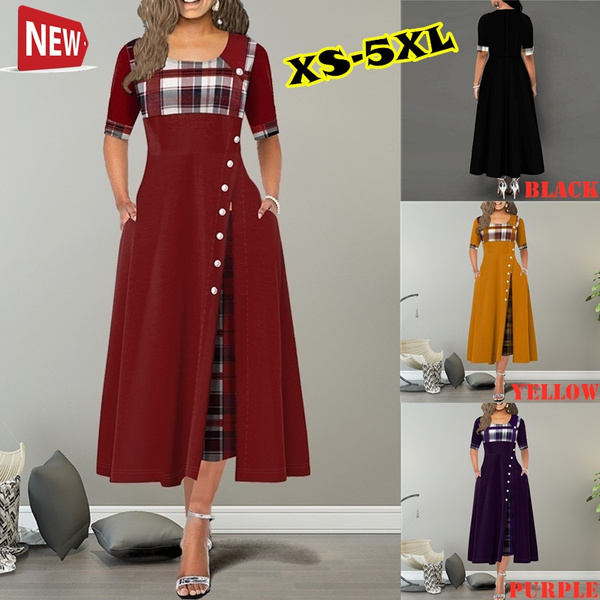 plaid maxi dress plus size