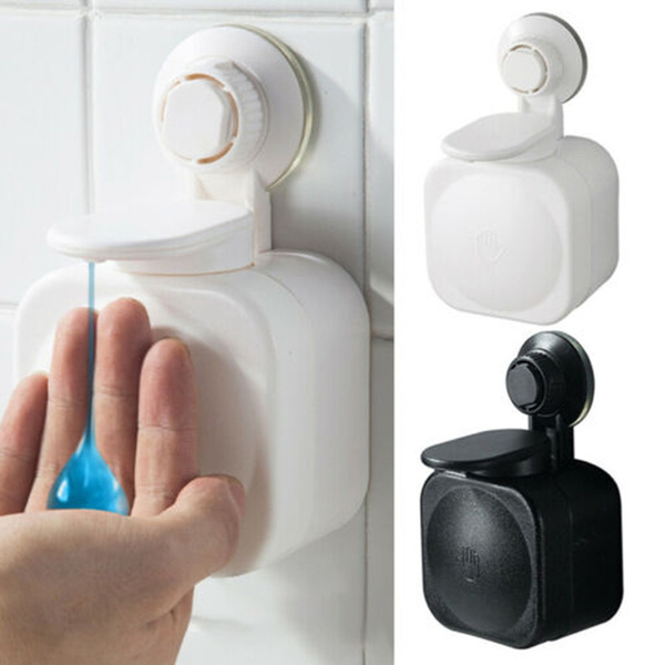Suction Cup Soap Dispenser Wall Mounted ABS Waterproof Soap Box for