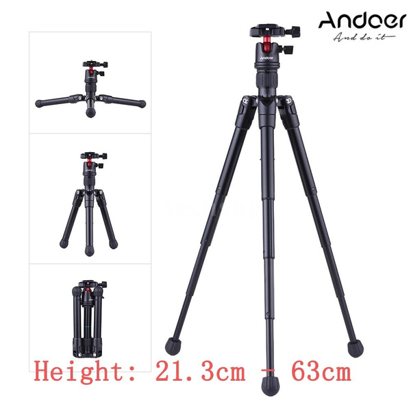Andoer Mini Tabletop Travel Tripod Stand With Ball Head Quick Release Plate Portable Lightweight For Canon Nikon Sony Dslr Camera Camcorder For Iphone X 8 7 7s 6s For Samsung Huawei Honor