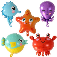 Octopus, decoration, pufferfishballoon, foilballoon