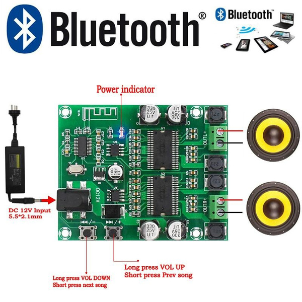 4 channel bluetooth amplifier board