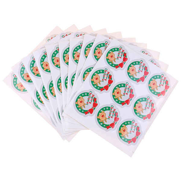 90pcs Merry Christmas Sealing Stickers DIY Gifts Labels Candy Packaging TagsUTWR