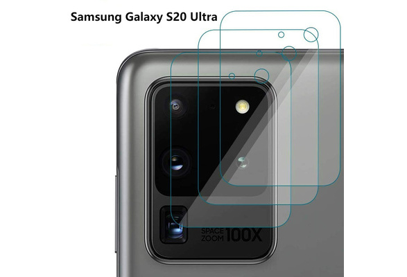 Full Coverage Dowager Tempered Glass Camera Lens Protector Compatible with Samsung S20 Plus, Ultra Thin HD Anti-Fingerprint Clear Film Back Camera Lens Protector 3 Pack