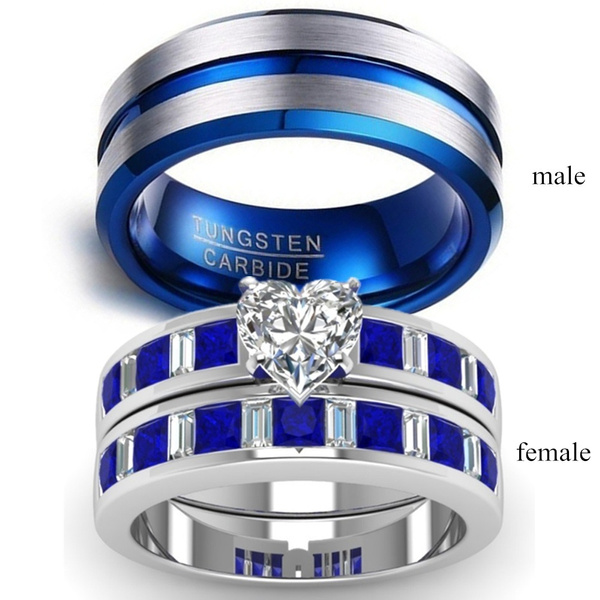 Women's tungsten rings hot sale with diamonds