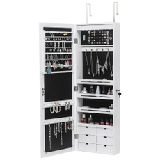 brownjewelryset, Joyería de pavo reales, cosmeticorganizer, makeupcabinet