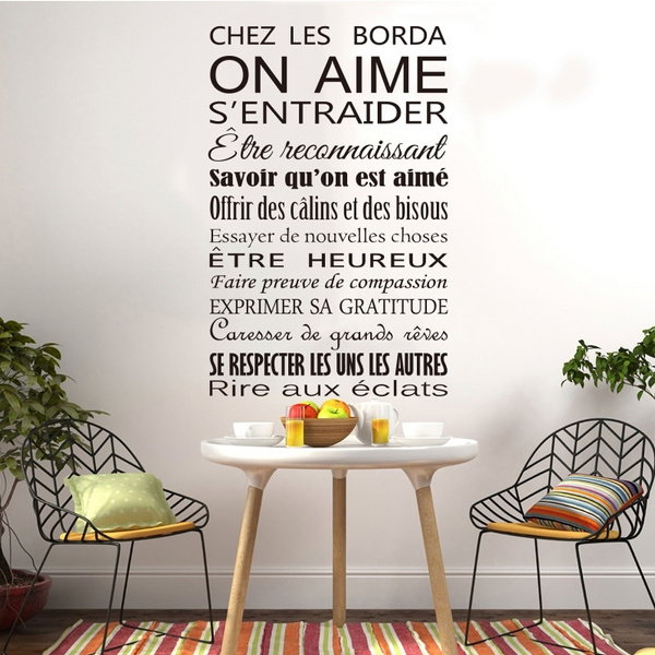 Personalized Wall Stickers French Citation Vinyl Wall Decals Wall Art Murals Home Decoration House Decoration Wish