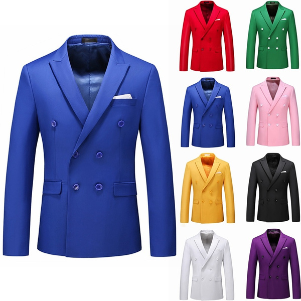 Spring and autumn fashion new men's suit double-breasted solid