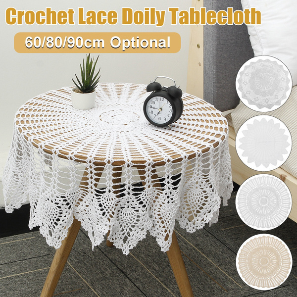 60 80 90cm Tablecloth Doily Round Table, 80 Round Tablecloth