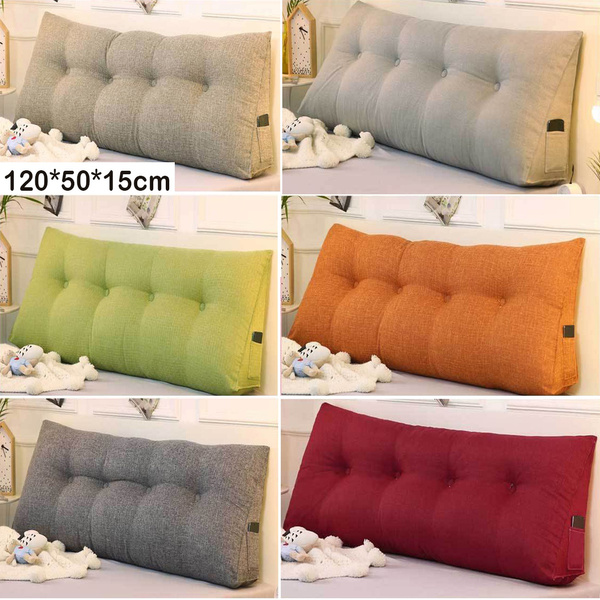 45CM Triangular Wedge Lumbar Pillow Support Bed Cushion Backrest Headboa