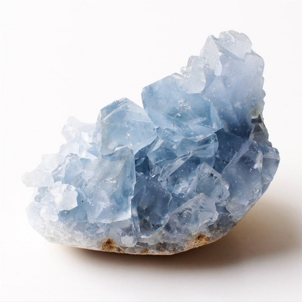 Light Blue Sea Blue Glazed Stone Imitation Crystal Stone Blue Glass  Decorative Scenery Expanding Stone Ornament Handicraft