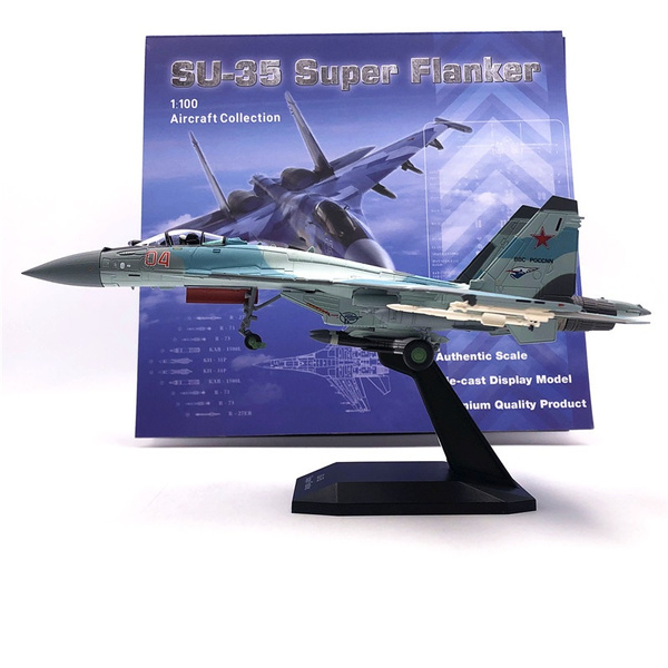 1/100 Russian Air Force SU-35 SU35 Alloy Fighter Aircraft Model Toys Decoration