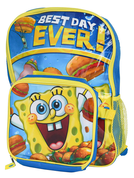spongebob backpack with lunch box