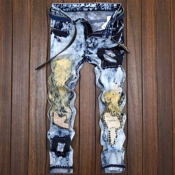 male hole retro jeans