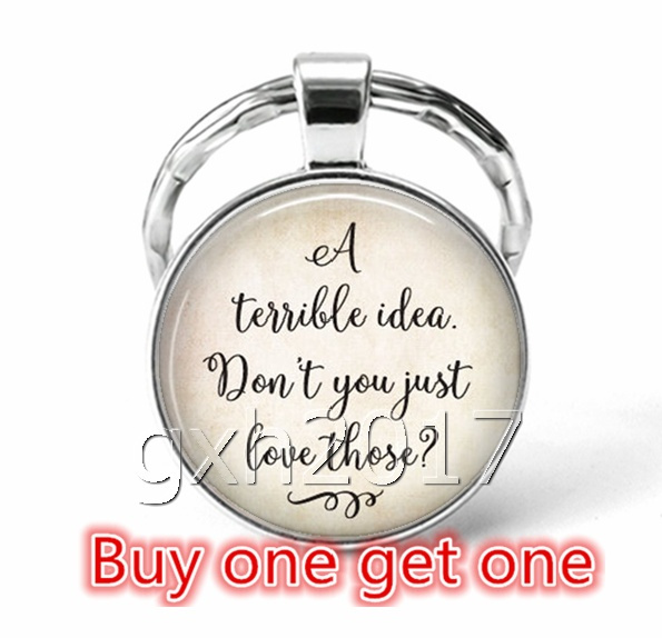 A Terrible Idea... Quote on Taking Chances, Quote Jewelry, Funny Quote Key Ring Key Chain Key Ring | Wish A Terrible Idea... Quote on Taking Chances, Quote Jewelry, Funny Quote Key Ring Key Chain Key Ring | Wish