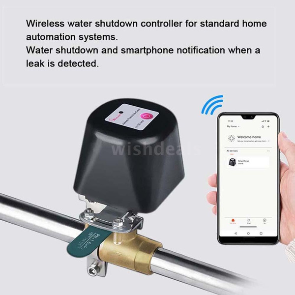 SNOWINSPRING Valve Smart Water//Gas Valve Smart Home Automation Control Work with Alexa Assistant,IFTTT Power by Tuya UK Plug