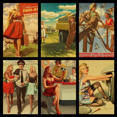 Vintage, cccp, Home & Living, Posters