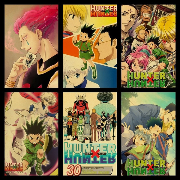 Buy three to send one Hunter x Hunter poster popular Japanese classic  animated family poster Kraft paperWall Retro Posters For Home Bar Cafe Room  Wall sticker 42*30cm