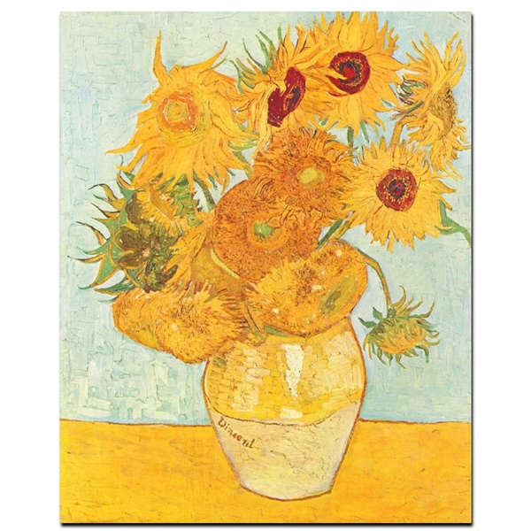 Vincent Van Gogh Sunflowers Canvas Oil Painting Poster Picture Home Wall Decor