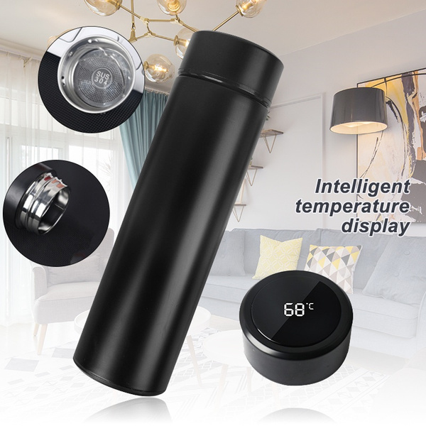 Led Temperature Display Smart Thermos Water Thermal Bottle Coffee  Digital