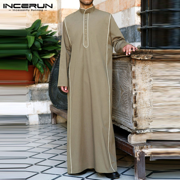 INCERUN Muslim Clothing New Men's Long 