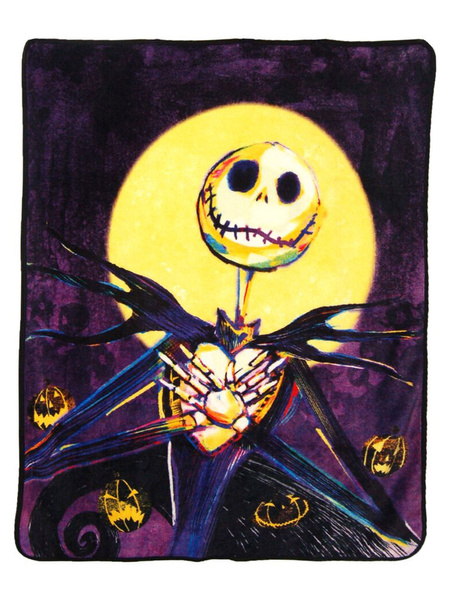 Nightmare Before Christmas Jack Skellington Plush Throw Blanket Pumpkin ...