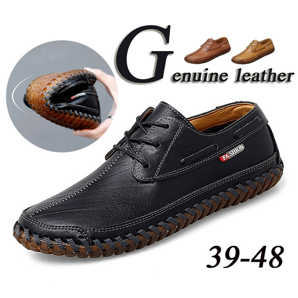 Men Shoes Genuine Leather Comfortable Men Casual Shoes Footwear Chaussures Flats for Men Slip On Lazy Shoes Zapatos Hombre 
