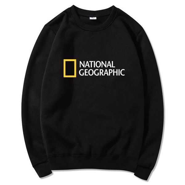 National Geographic Crewneck Sherpa Fleece Pullover Sweatshirts