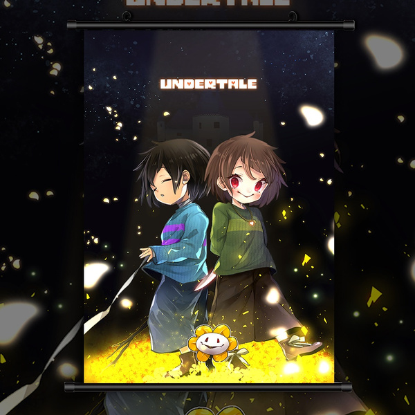 Undertale Frisk Chara Anime Hd Print Wall Art Poster Scroll Home Decoration Wish