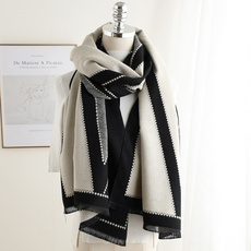 Women's fashion scarf, shawl and wraps, Outdoor, geometriccashmereblanketscarf