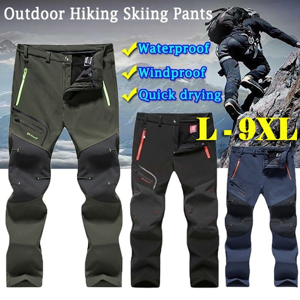 Winter Men's Waterproof Pants Outdoor Hiking Camping Fishing