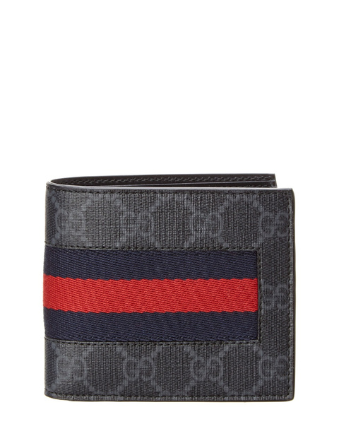 Gucci Web Gg Supreme Coin Bifold Wallet 