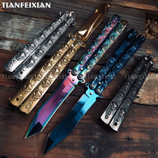 butterfly, Steel, Blade, titaniumknifeblade