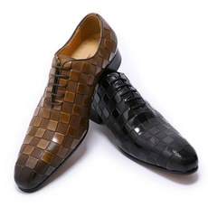 mensdressshoe, brown, plaid, leather shoes