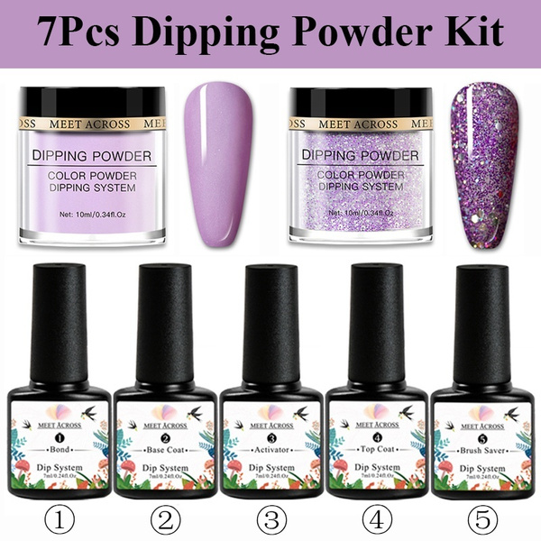 Pink Nail Glitter Powder 3 Bottles Glitter Powder