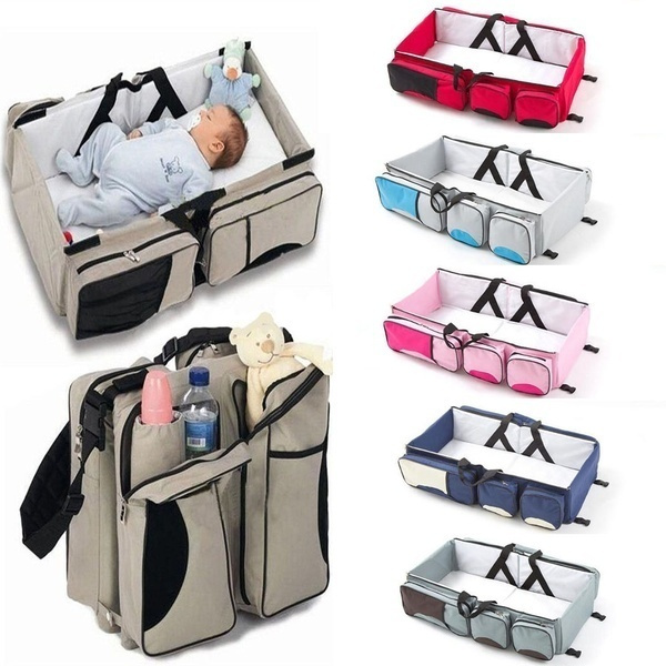 3 in 1 Diaper Bag Travel Change Station (Cream