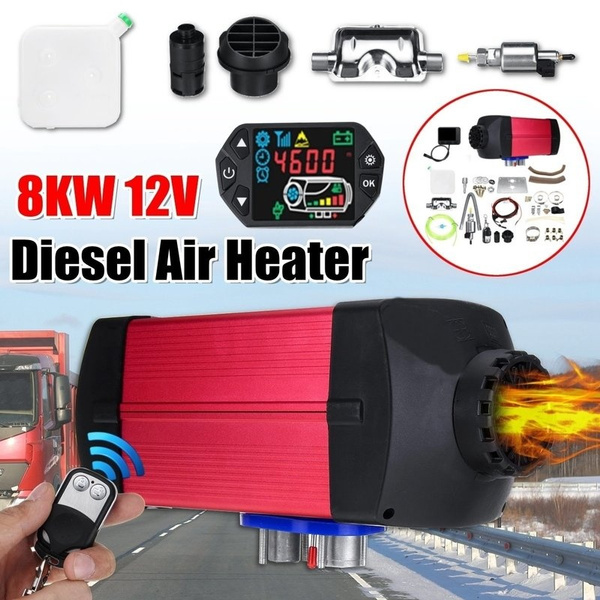 12V 8KW Air Diesel Heater All in One LCD Remote Control Car Boat Winter  Parking