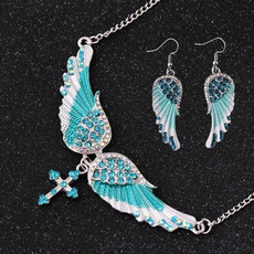 wingsdangleearring, Dangle Earring, Jewelry, crossangelwingsnecklace