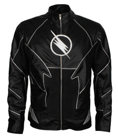 flashbarryallen, Fashion, leather, lightninglogojacket