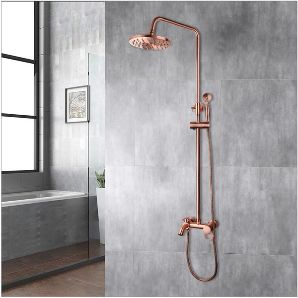 Wall Mount Antique Copper Rain Shower Head Hand Faucet Spray Mixer Tap Kits Wish