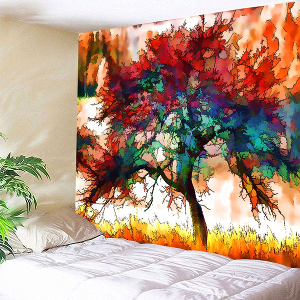 Colorful best sale tree tapestry