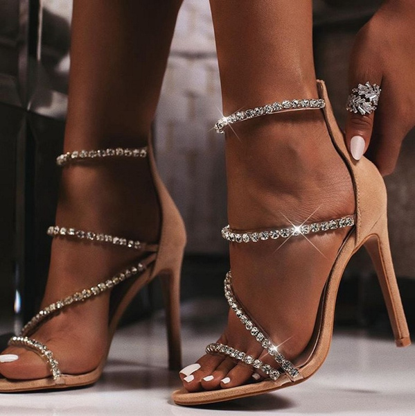 heels with diamonds