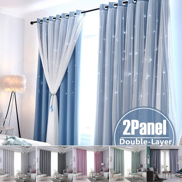 Double Layer Curtain Ds, Double Layer Curtains
